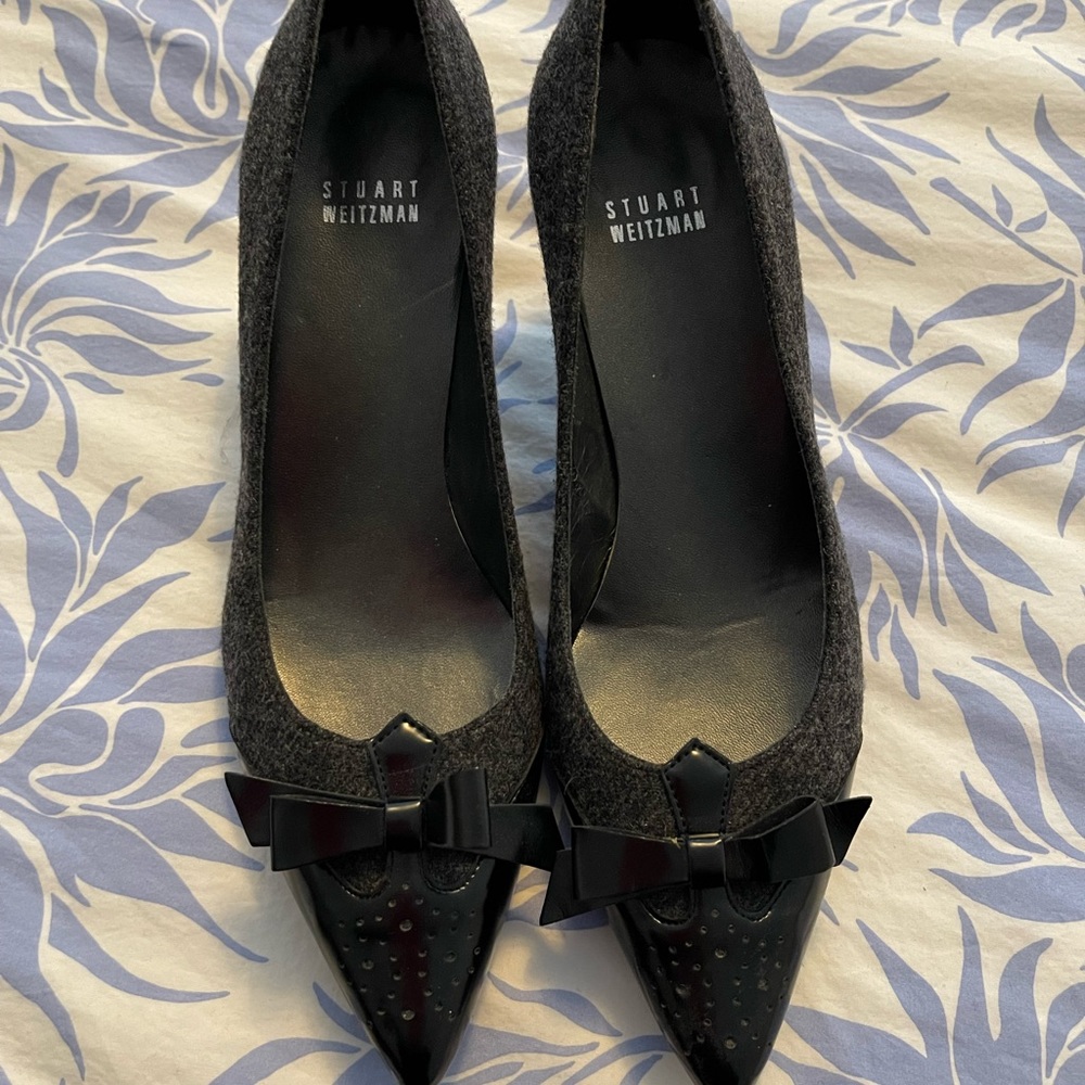 Gently Worn Stuart Weitzman Wool/Leather/Patent L… - image 7